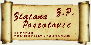 Zlatana Postolović vizit kartica